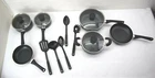 Classic Cuisine 15-PIECE Non-stick Cookware Kitchen Set Pots Utensils Black New. Price: $41.60.