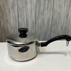 Farberware 1 Qt. Stainless Steel Sauce Pan With Lid And Pour Spouts Vtg Used. Price: $19.99.