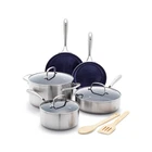 Blue Diamond Hd Stainless Steel Clad Pro 10 Piece Cookware Pots And Pans Set,... New. Price: $183.63.