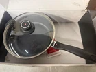 Swiss Diamond 9.5" Saute Pan W/glass Lid 6724C In Retail Box-water Spots Used. Price: $42.95.