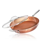Gotham Steel Hammered 14 Inch Nonstick Frying Pan Large Skillet With Glass Lid New. Price: $43.95.