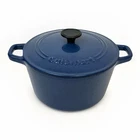 Cuisinart CL630-20 Blue Enameled Cast Iron Dutch Oven W/ Lid 3QT Used. Price: $58.00.