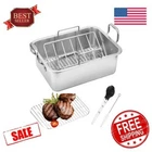 Jy Cookment 15 Inch Stainless Steel Roasting Pan Rack Baster New. Price: $82.99.