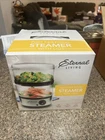New Eternal Living Two Tier Food Steamer W/lids Stackable 8" X 5 Quart Nib. Price: $19.99.