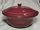 2QT Covered Casserole Bowl Dish Cinnabar Homer Laughlin Fiestaware. Used. Price: $29.99.