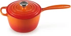 Le Creuset Signature Cast Iron 2.25 Quart Saucepan, Flame - New. Price: $225.00.