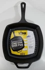 Lodge 10.5 Inch Seasoned Square Cast Iron Grill Pan - L8SGP3 Made Tennessee New. Price: $18.99.