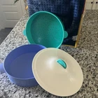 9" Tupperware Microwave Steamer Dish Strainer Rice Vegetable Cooker #3066A Teal Used. Price: $26.99.