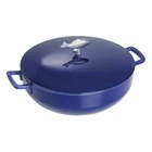 Staub Cast Iron 5-QT Bouillabaisse Pot Dark Blue New. Price: $399.95.