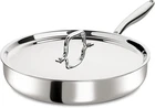 12" Tri-ply Stainless Steel Frying Pan With Lid Pfoa/ptfe Free Cooking! New. Price: $64.00.