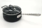 New All-clad Nonstick HA1 Hard Anodized 3.5 Qt Saucepan W/ Lid Professional. Price: $89.99.