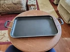 T-fal Double Burner Griddle, Nonstick, Black 18" X 11.25" Used. Price: $21.99.