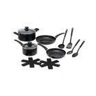 Sedona 12-PC. Aluminum Cookware Set Black New. Price: $49.99.