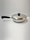 Vintage Revere Ware 10" Tri Ply Disc Bottom Skillet Fry Pan & Lid Stainless Usa Unspecified. Price: $34.99.