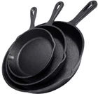 Simple Chef Cast Iron Skillet 3-PIECE Set Heavy-duty Professional Restauran... New. Price: $23.29.