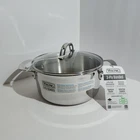 New Viking 3-PLY Stainless Steel Soup Pot With Glass Lid 4QT/3.8L Quarts. Price: $70.00.