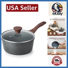 2.5QT Nonstick Saucepan With Glass Lid & Stay-cool Handle, Swiss Granite Coating New. Price: $45.02.