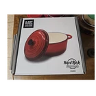Hard Rock Biloxi COLLECTABLE.5 Qt Enameled Cast Iron Dutch Oven W/ Lid Red Round New. Price: $200.00.