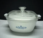 3 Pc Corning Ware Double Boiler Insert P-17-B + 2.5 Qt Casserole Blue Cornflower Used. Price: $37.37.