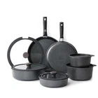 Sensarte SA-SET47-18PCS-BLACK Nonstick Pots & Pans W/removable Handle, New. Price: $46.00.