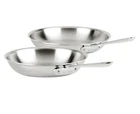 All-clad D3 Stainless Steel 3-PLY Bonded Fry Pan Set 8'' & 10'' New Open Box. Price: $199.99.