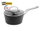 Starfrit The Rock 1.9L (2QT) Non-stick Saucepan Durable Quarts, Black New. Price: $63.99.