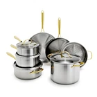 Greenpan CC009523-001 Stainless Steel Cookware Set 11 Piece Induction 600F Oven New. Price: $199.99.