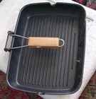 Grilla Pan Ikea Rectangular W/ Wood Handle 14 "l X 10 "w 2"D Used. Price: $15.99.