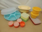 Vintage Lot Of Tupperware Dip / Condiments Oven Roaster Sippy Cups Containers Used. Price: $32.97.