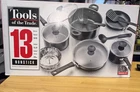 Tools Of The Trade Nonstick 13-PC. Cookware Set Stainless Steel New. Price: $124.88.