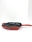 Creuset Signature Square Skillet Grill 10.25 Cerise Red Never Used New. Price: $224.98.