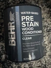Behr Pre-stain Wood Conditioner Water-based Clear 1 Qt Matte B2080 New. Price: $14.99.