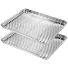Baking Sheet With Cooling Set (2 Pans + Racks), Yododo Stainless Steel... New. Price: $41.91.