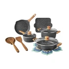 The Pioneer Woman Prairie Signature 14-PIECE Cast Aluminum Cookware Set, Charcoa New. Price: $219.00.