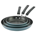 Farberware 3 Piece Pan Aluminum Non-stick Frying Skillet Set, Blue New. Price: $32.74.