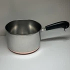 Revere Ware 3 Qt Saucepan Copper Bottom Stainless Steel Vintage Usa No Lid Used. Price: $14.00.