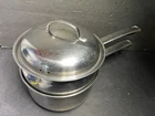 Vtg Belgique Stainless Steel 2 Quart Steamer Pan Pot & Lid Made Belgium Used. Price: $24.85.