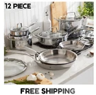 Henckels Tri-ply Clad Stainless Steel 12-PIECE Cookware Set Samedayship! New. Price: $329.99.