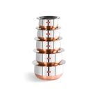 Sumeet Stainless Steel Copper Bottom Belly Shape 5 Pc Tope/cookware/pot Set With New. Price: $110.35.