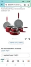 Food Network Ceramic Cookware Set New Durable Coating Silicone Handles 10 Pc Red. Price: $120.00.