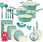 Bakken Swiss 23-PIECE Aqua Cookware Set Versatile Pots, Pans & Bakeware New. Price: $302.99.
