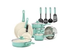 Greenlife Soft Grip 16 Piece Cookware Set, Non-toxic Pfas-free Ceramic Nonstick, New. Price: $382.47.