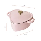 Pack Beautiful 2QT Cast Iron Heart Dutch Oven Pink Champagne Enamel Pot New. Price: $33.99.