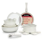 Bakken 15-PIECE Non-stick Cookware Set With Detachable Handles Granite Stac... New. Price: $75.77.