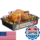 Bakkenmaster Nonstick Turkey Roasting Pan Rack Large Heavy-duty Carbon New. Price: $44.06.