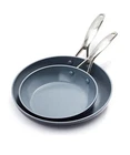 Gray Ceramic Nonstick Frying Pan Skillet Set 8 And 10 Inch Induction Safe New. Price: $100.00.