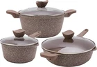 Country Kitchen Non-stick Cast Aluminum Cookware Set 6 Pc., Chocolate New. Price: $126.92.