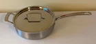Cuisinart Multiclad Pro 3.5 Qt Saute Pan W/ Lid MCP33-24HN, Stainless Induction Used. Price: $44.99.