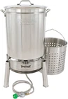 Bayou Classic 62-QT Stainless Steam/boil Cooker Kit Lid Handle Is Broken Used. Price: $280.00.