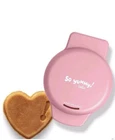 New So Yummy By Bella Pink Heart Shape Mini Waffle Maker W/ Recipe Book. Price: $15.99.